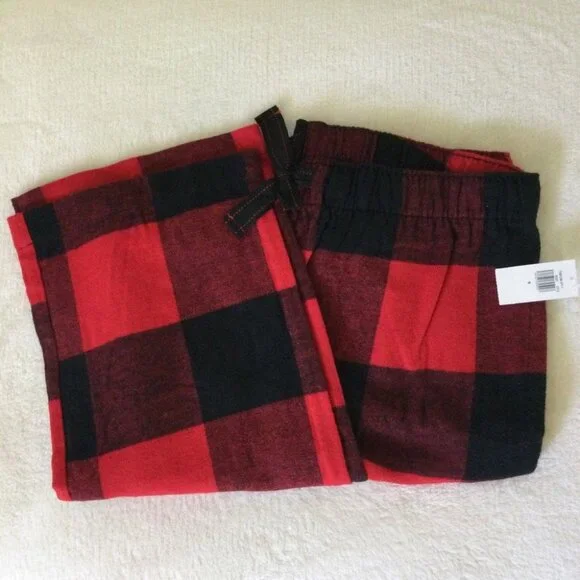 🦋 OLD NAVY Flannel Pajama Pants - Red & Black Buffalo Plaid - Plus 4X - NWT - Picture 3 of 7